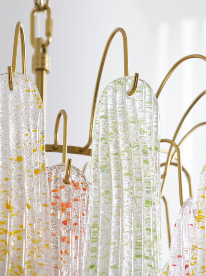 Confetti Glass Tiered Chandelier