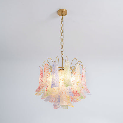 Confetti Glass Tiered Chandelier