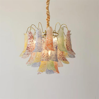 Confetti Glass Tiered Chandelier