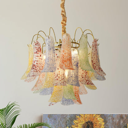 Confetti Glass Tiered Chandelier