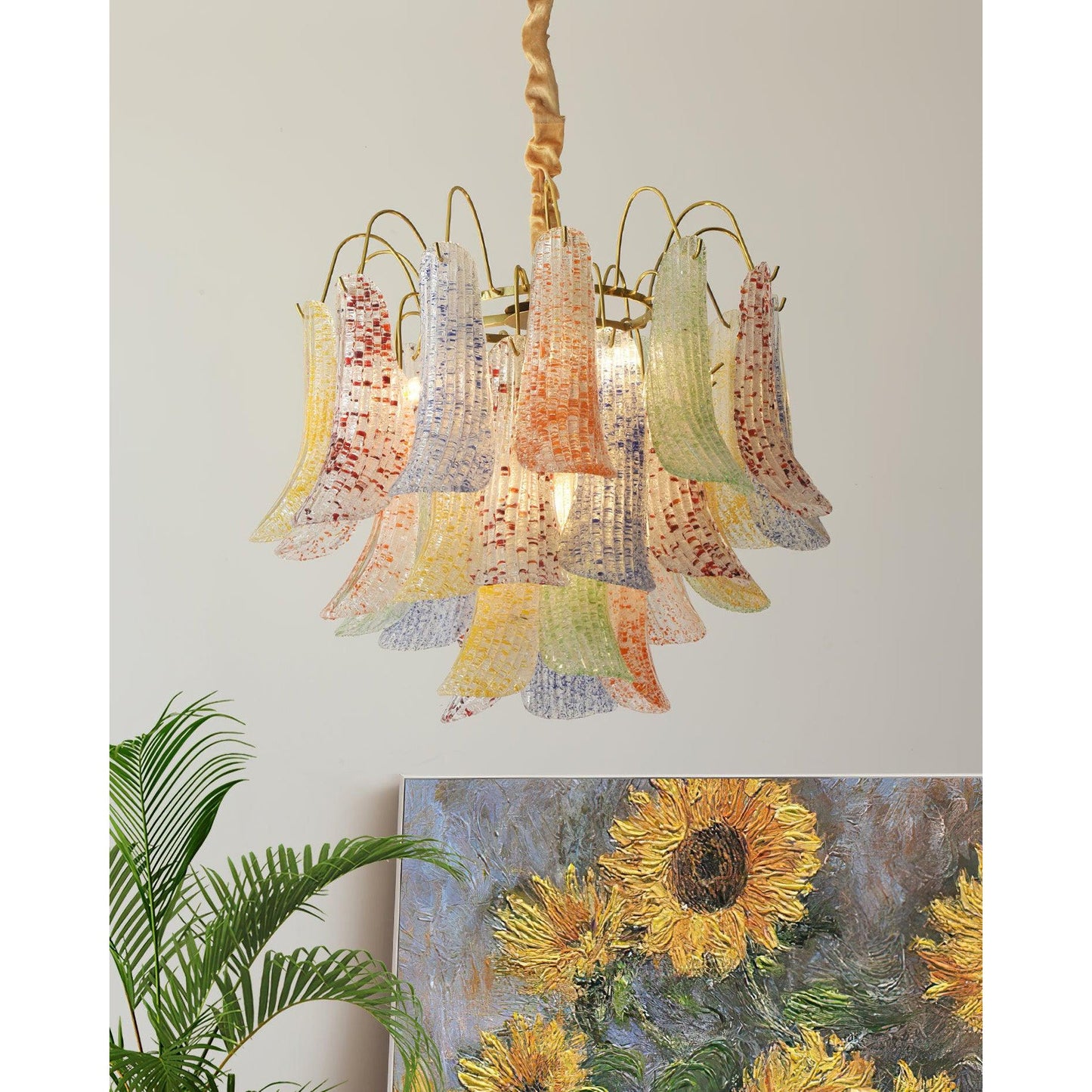 Confetti Glass Tiered Chandelier