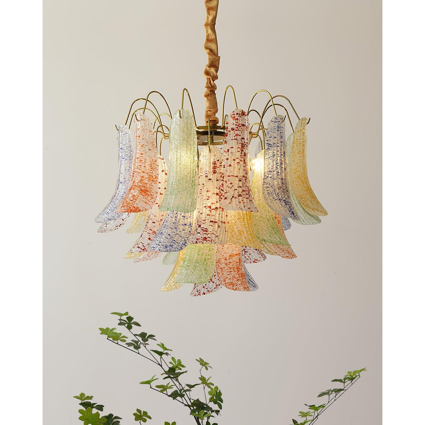 Confetti Glass Tiered Chandelier