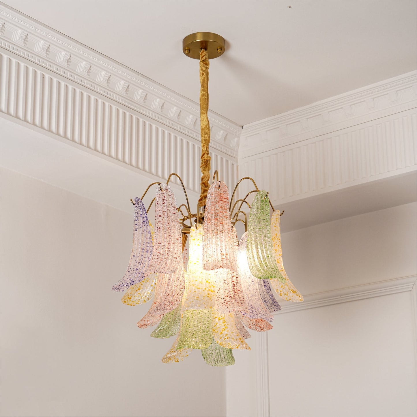 Confetti Glass Tiered Chandelier