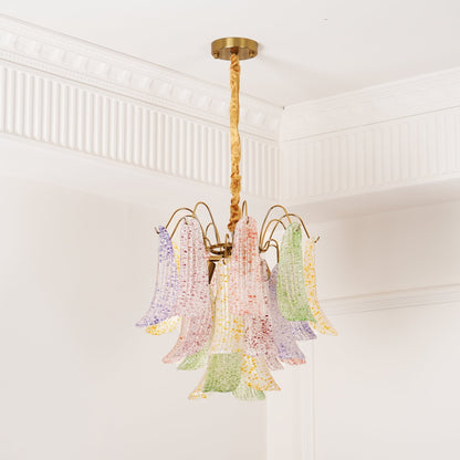 Confetti Glass Tiered Chandelier