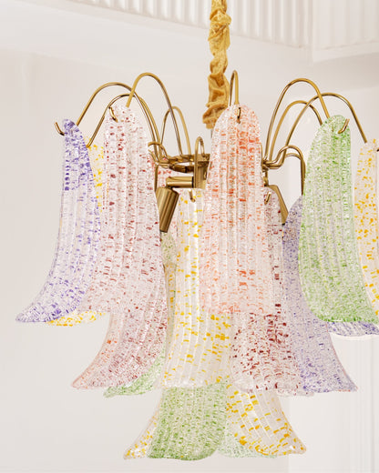 Confetti Glass Tiered Chandelier