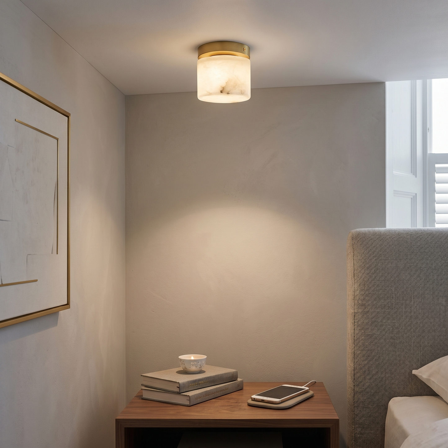 Melange Alabaster Ceiling Light