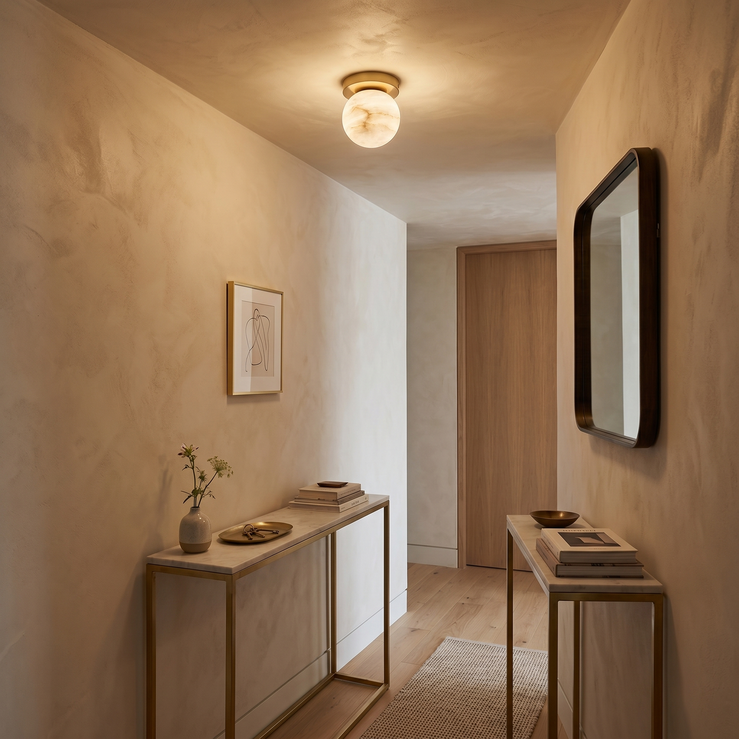 Melange Alabaster Ceiling Light