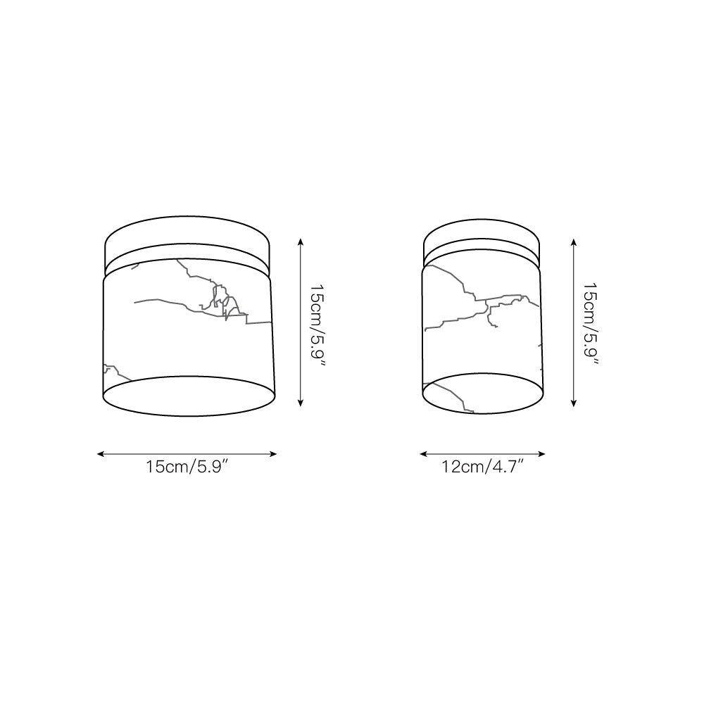 Melange Alabaster Ceiling Light