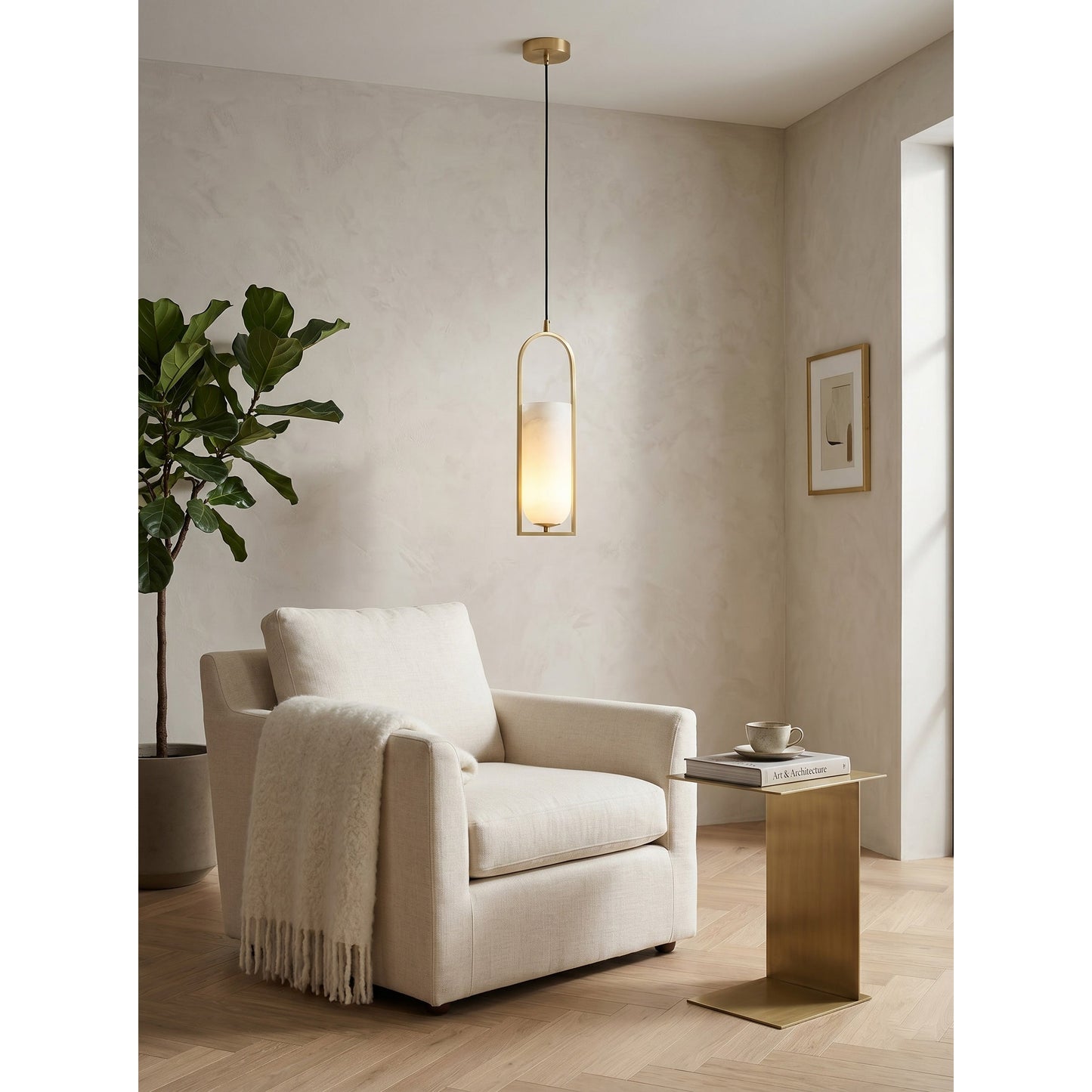 Melange Small Alabaster Pendant Lamp