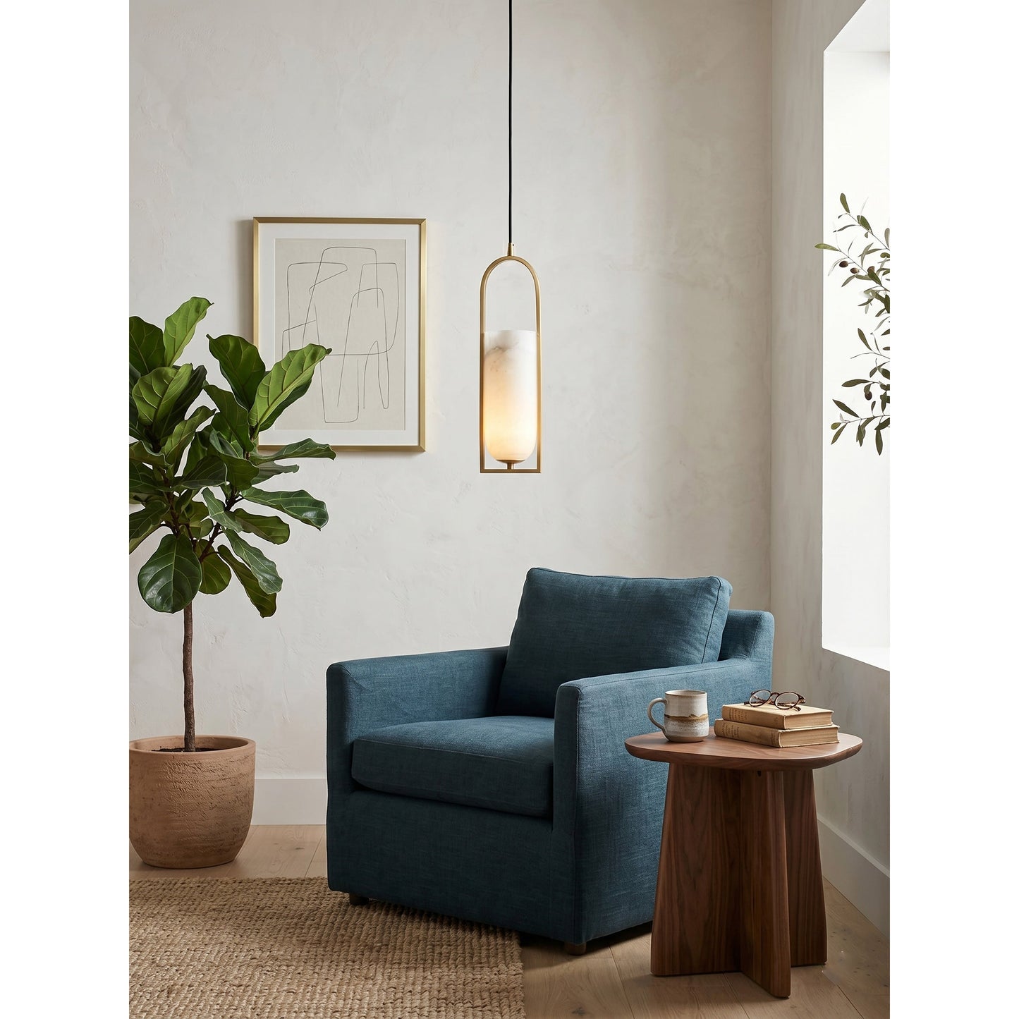 Melange Small Alabaster Pendant Lamp