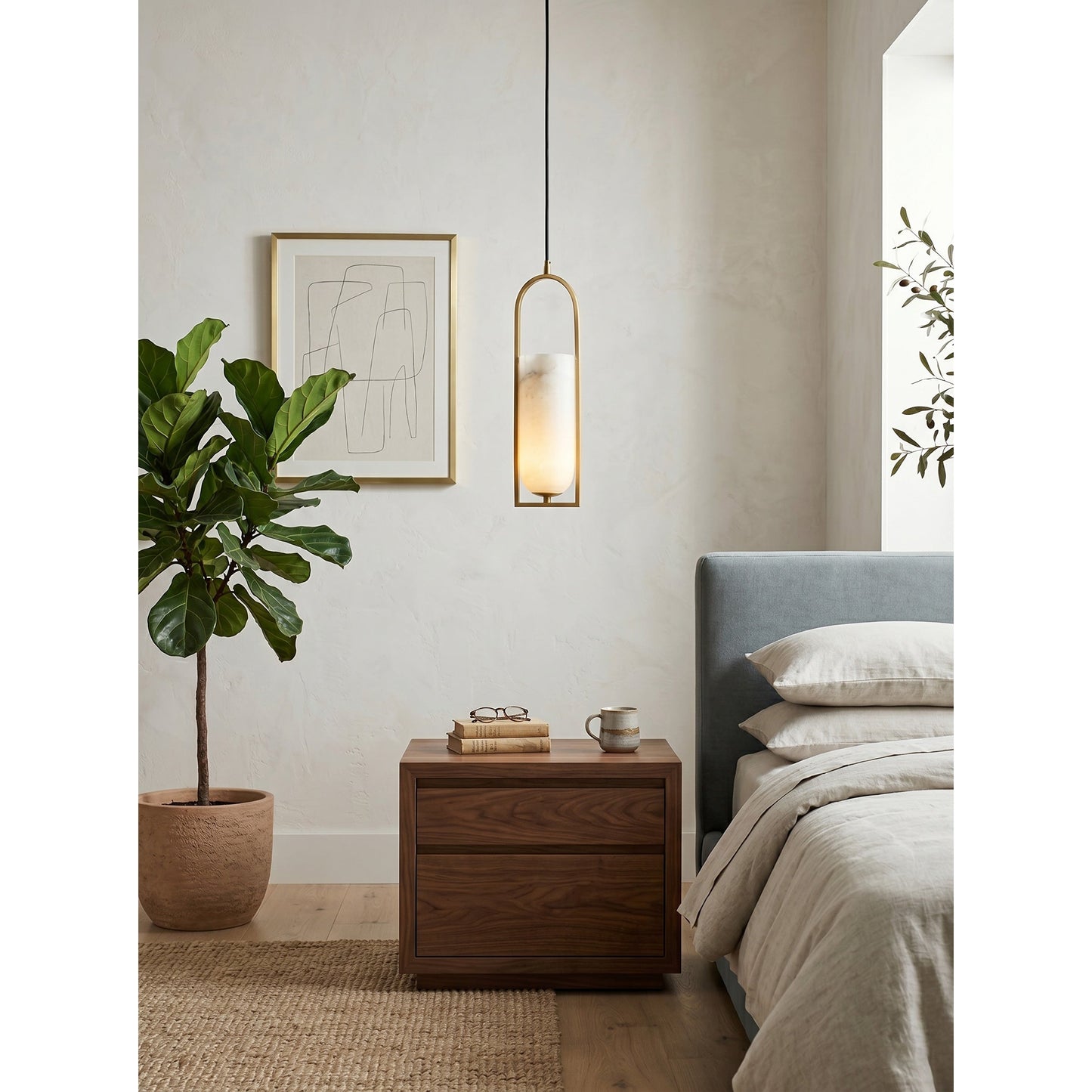 Melange Small Alabaster Pendant Lamp