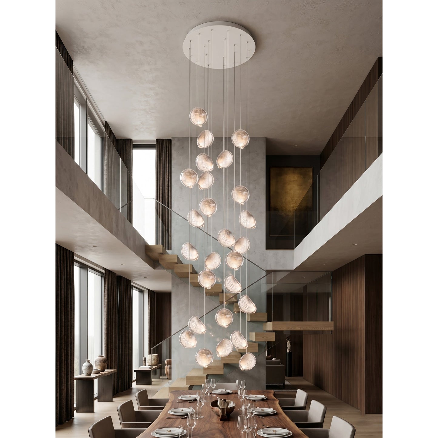 Mesh Glass Cluster Chandelier