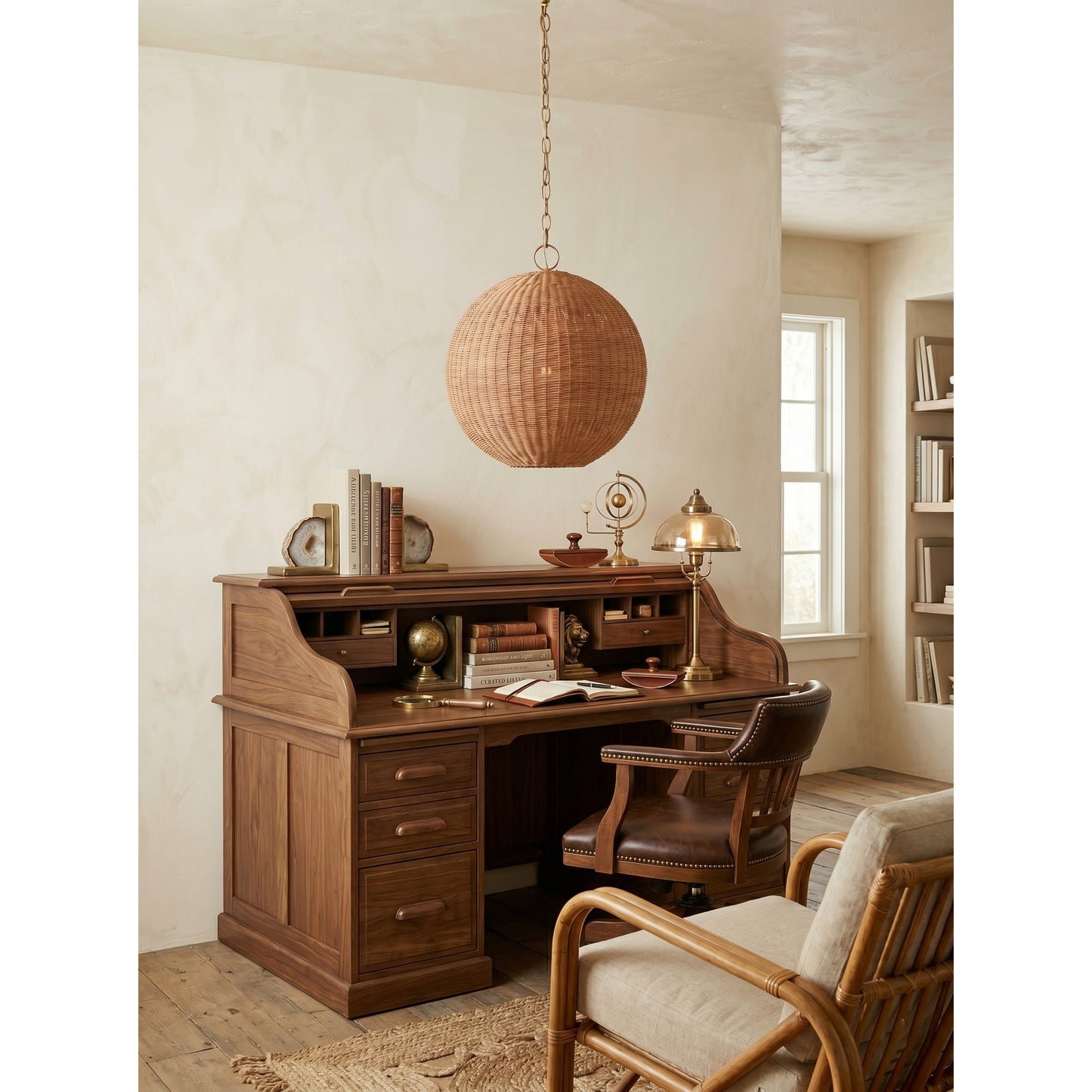 Miramar Rattan Round Pendant Lamp