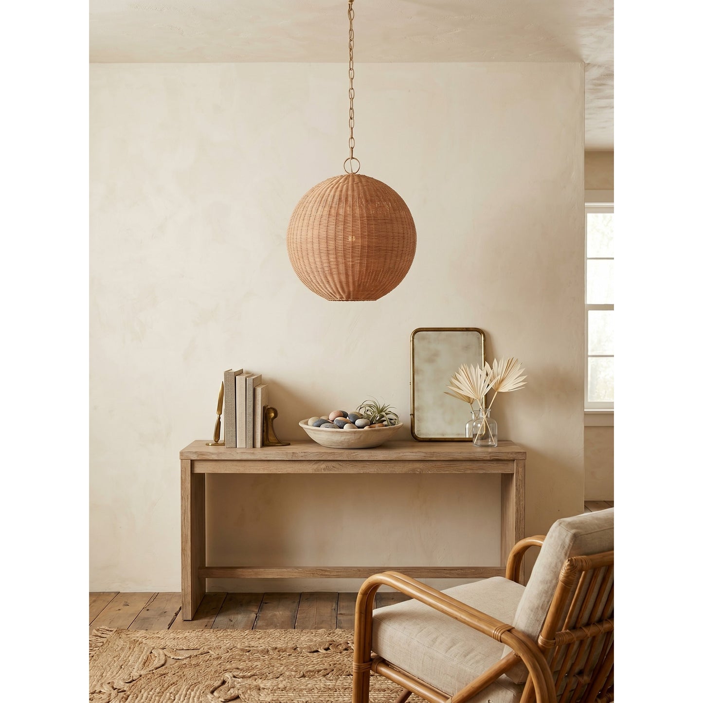 Miramar Rattan Round Pendant Lamp