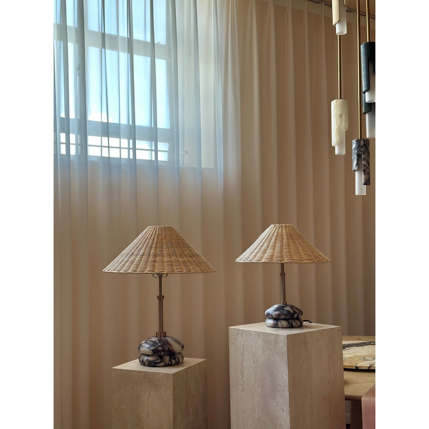 Mission Marble Table Lamp