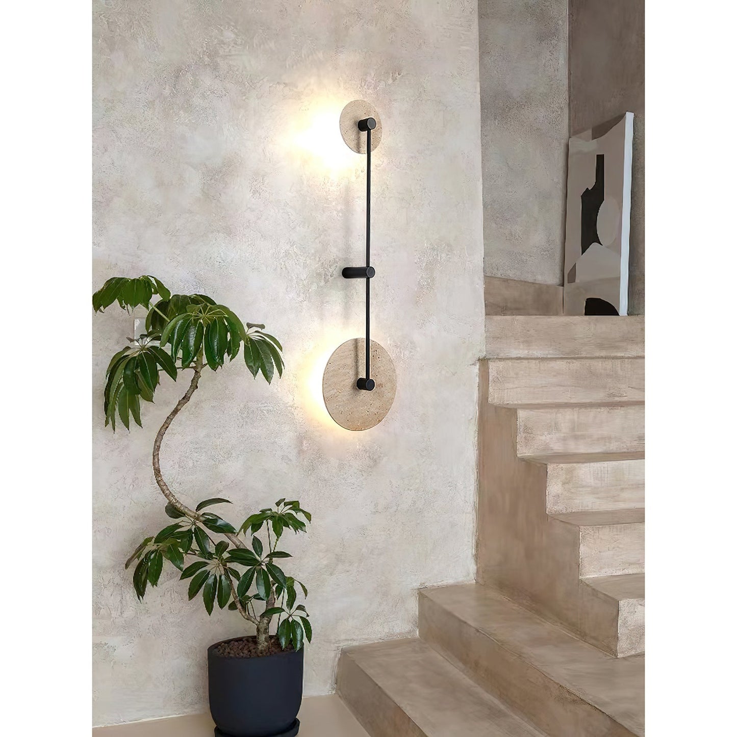Mito Travertine Wall Lamp