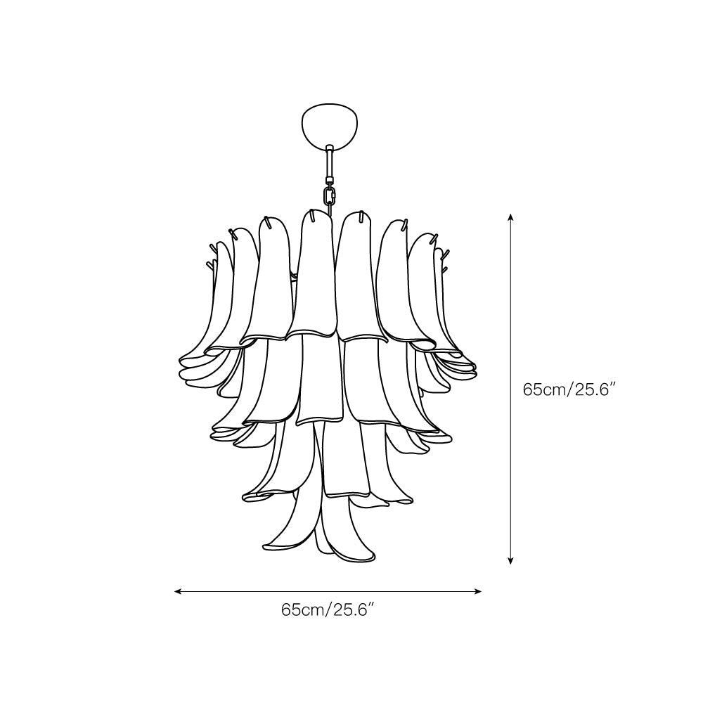 Tiered Petal Glass Chandelier