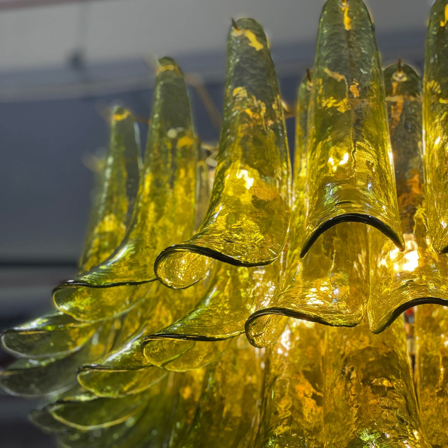 Tiered Petal Glass Chandelier