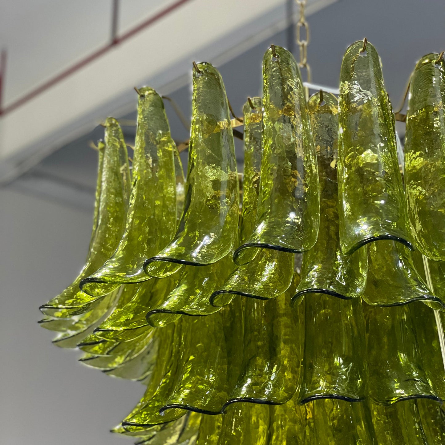Tiered Petal Glass Chandelier