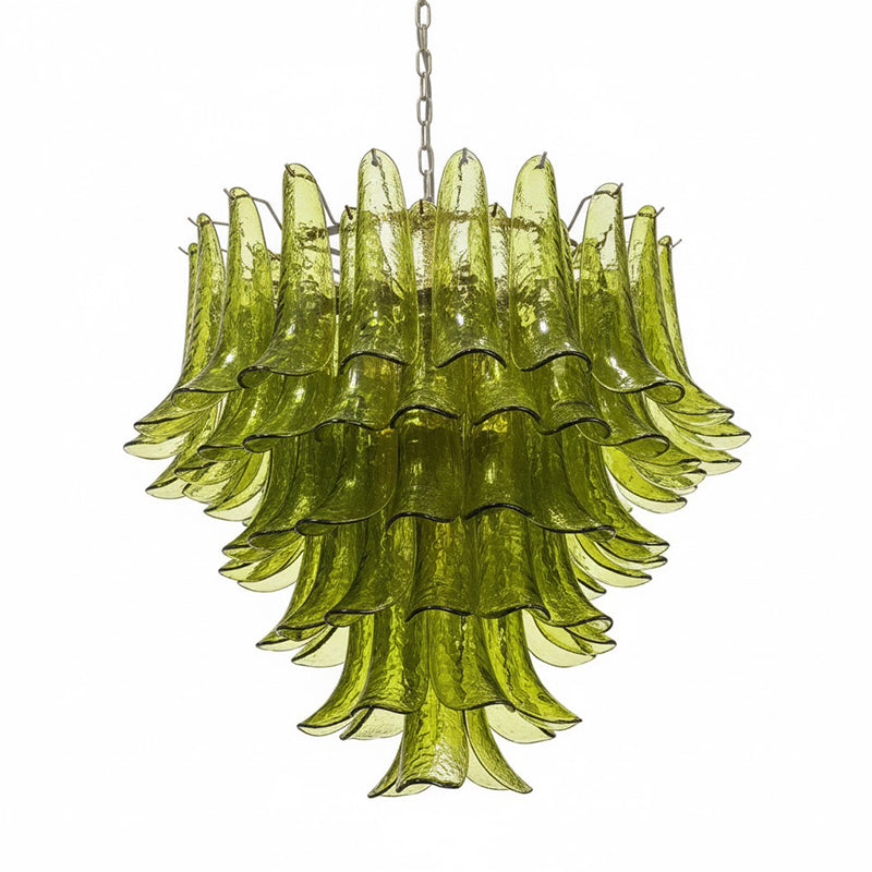 Tiered Petal Glass Chandelier