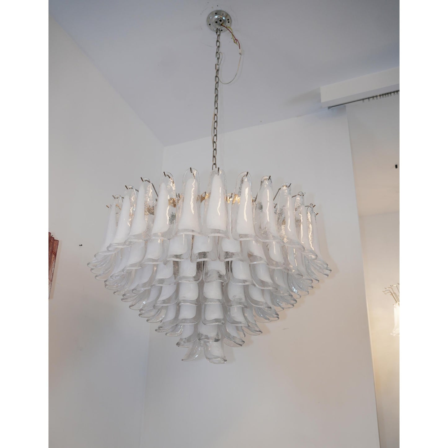Tiered Petal Glass Chandelier