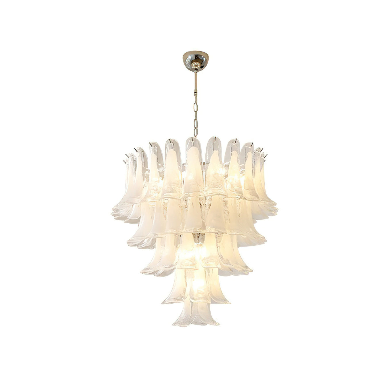 Tiered Petal Glass Chandelier