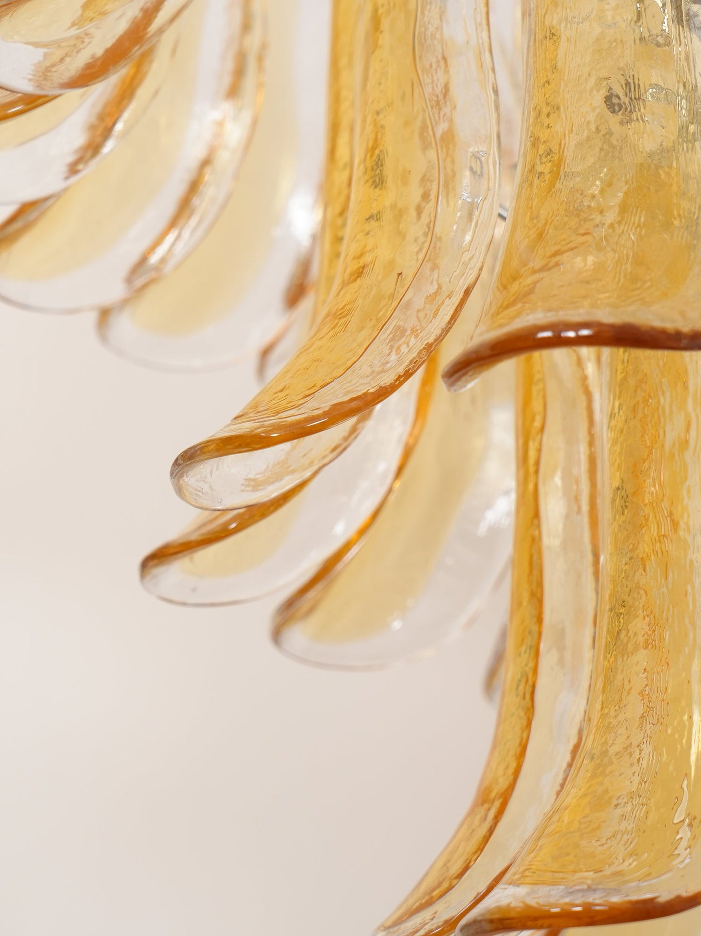 Tiered Petal Glass Chandelier