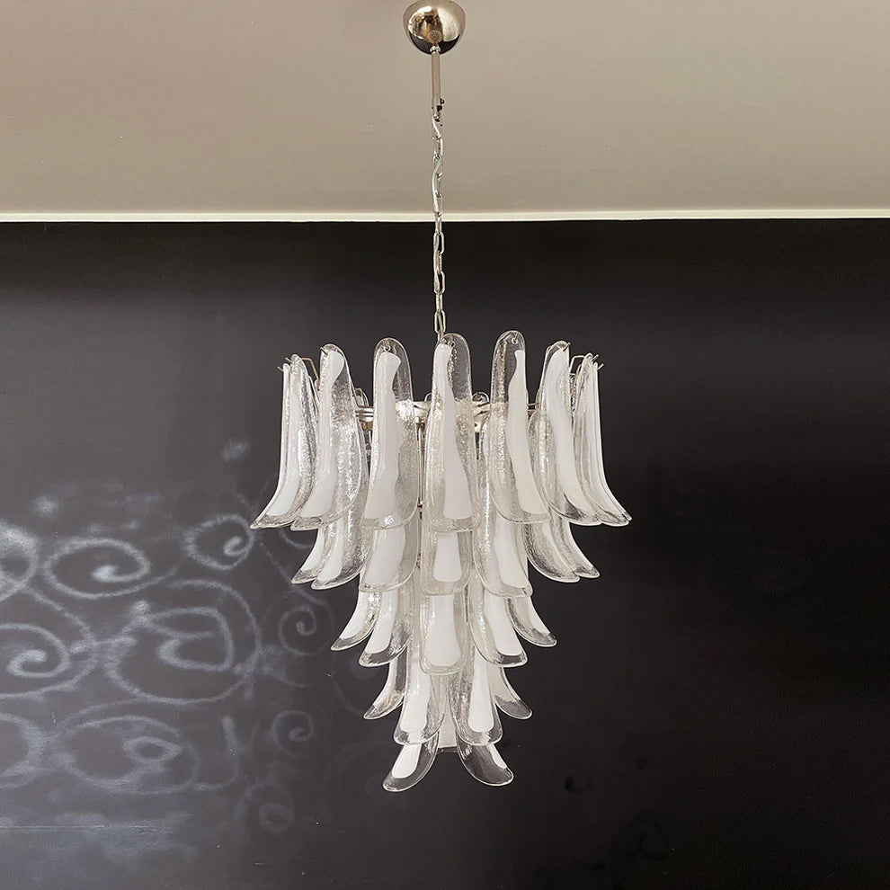 Tiered Petal Glass Chandelier