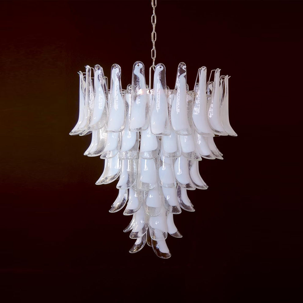 Tiered Petal Glass Chandelier