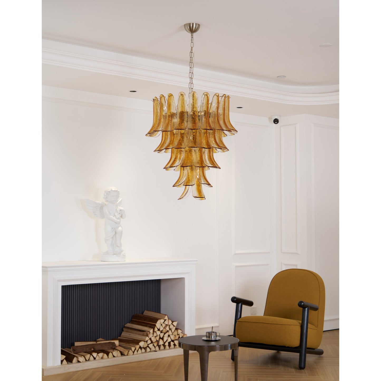 Tiered Petal Glass Chandelier