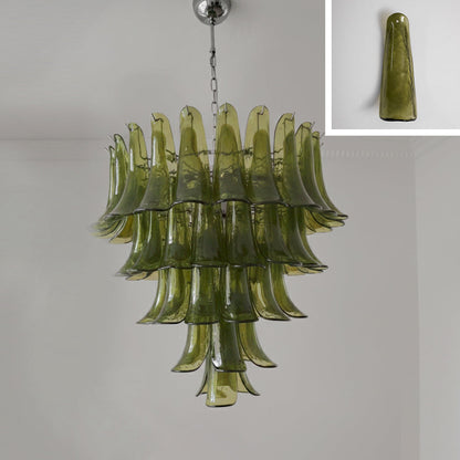 Tiered Petal Glass Chandelier