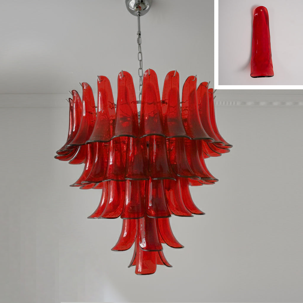Tiered Petal Glass Chandelier