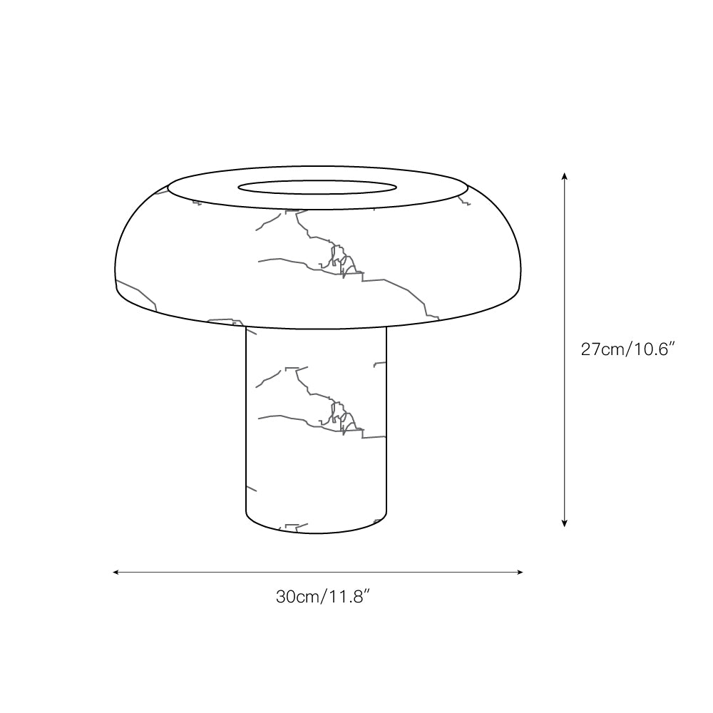 Mushroom Type Alabaster Table Lamp