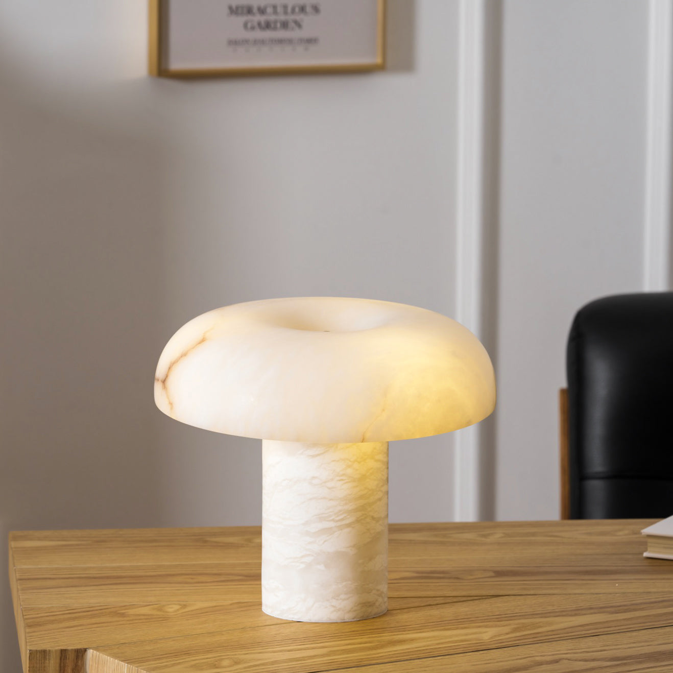 Mushroom Type Alabaster Table Lamp