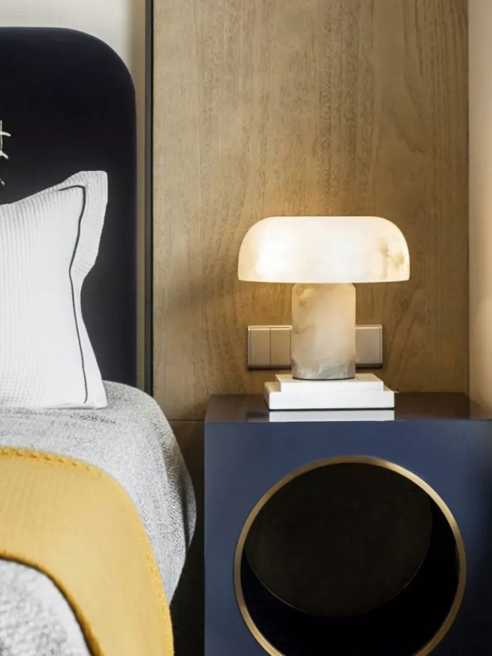 Mushroom Type Alabaster Table Lamp