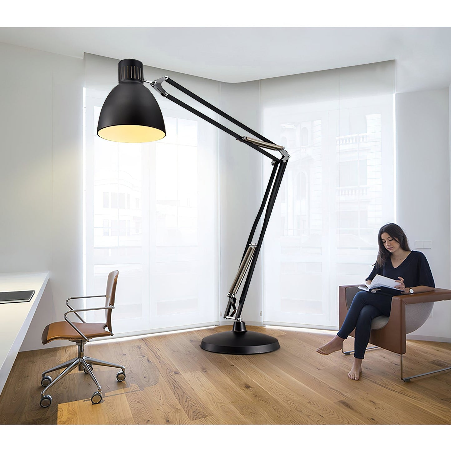Oversized Industrial Floor Lamp