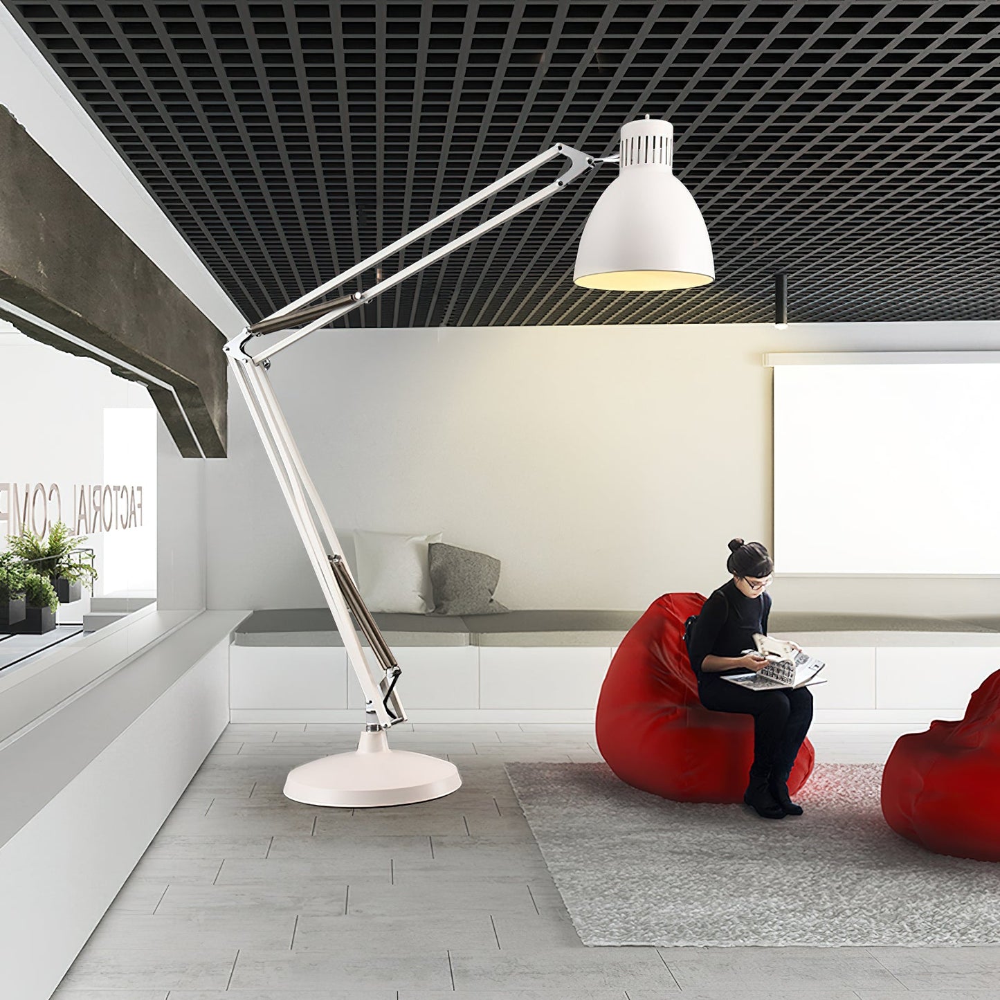 Oversized Industrial Floor Lamp