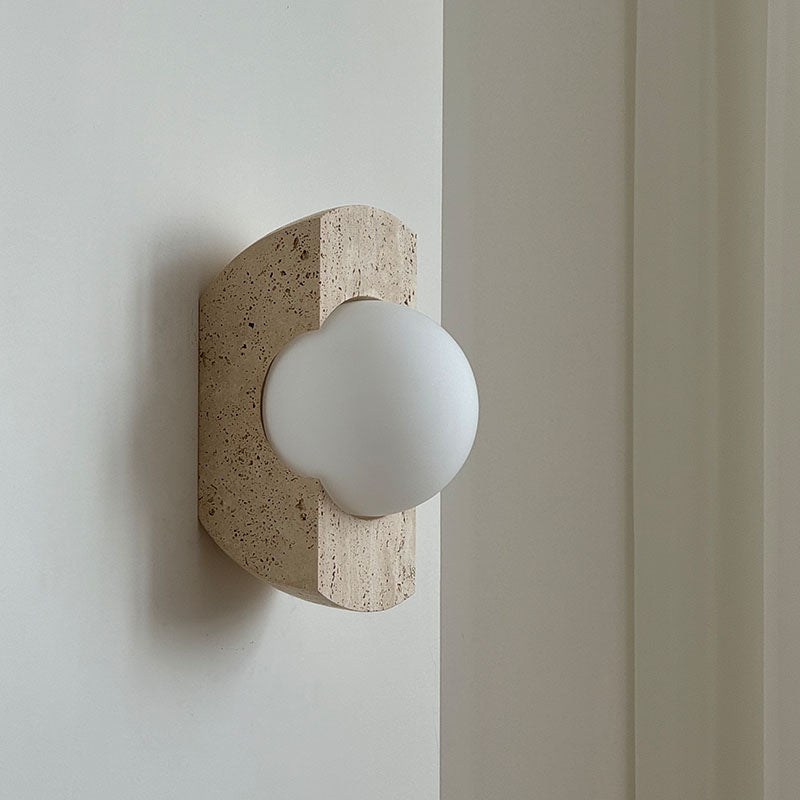 Neptune Travertine Wall Lamp