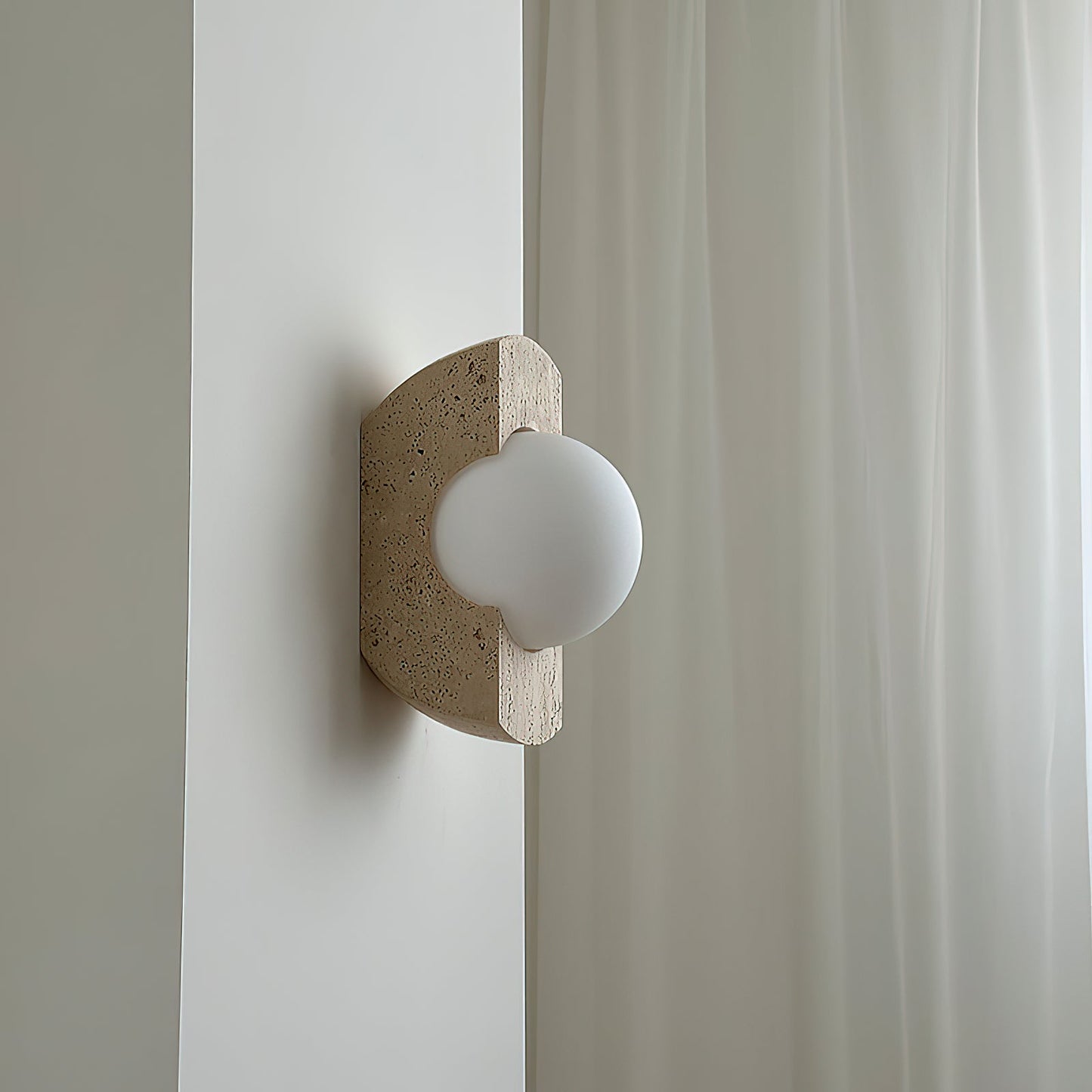 Neptune Travertine Wall Lamp