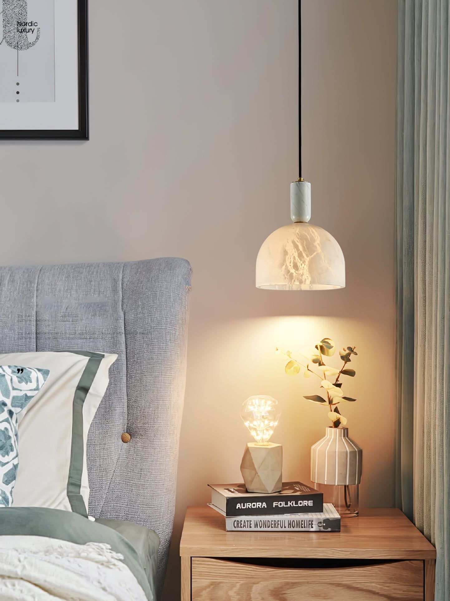 Oki Alabaster Pendnat Light