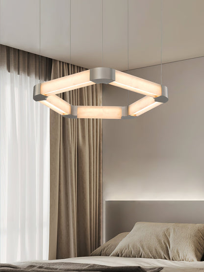 Ola Single Ring Alabaster Chandelier