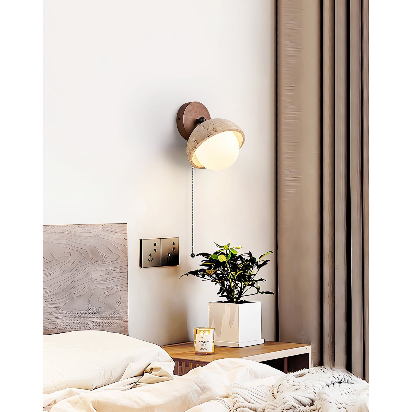Ollina Travertine Wall Lamp