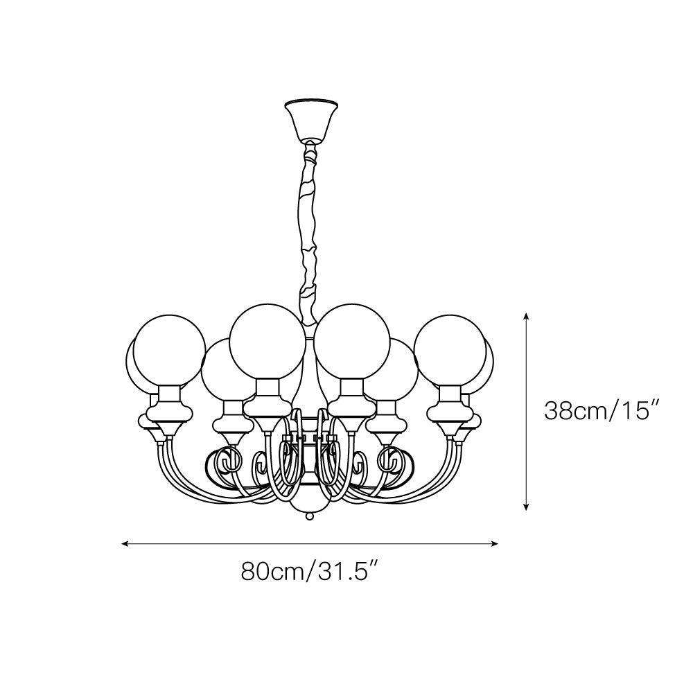 Onyx Glass Chandelier