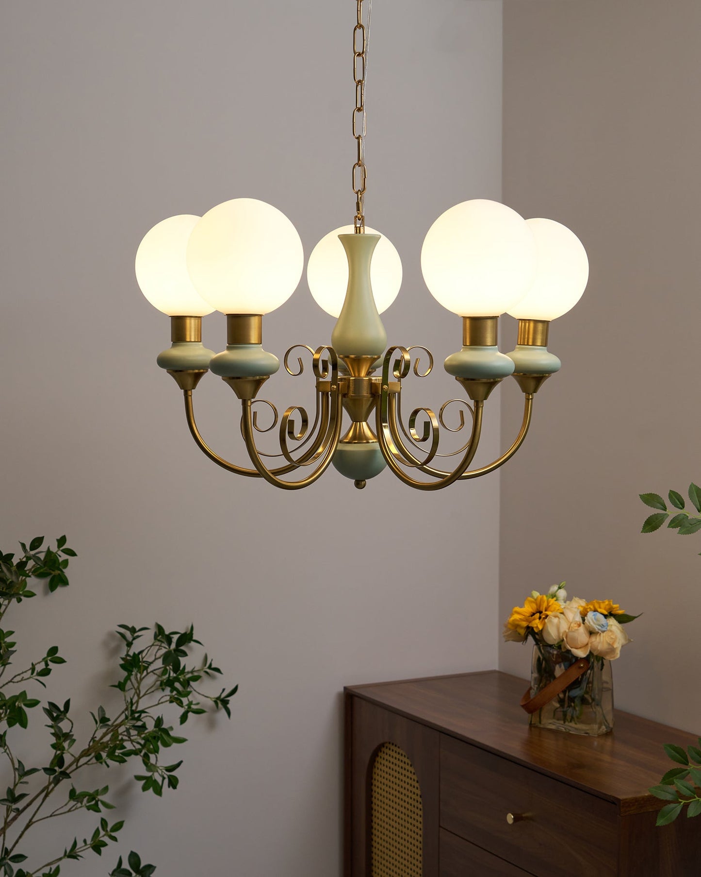 Onyx Glass Chandelier