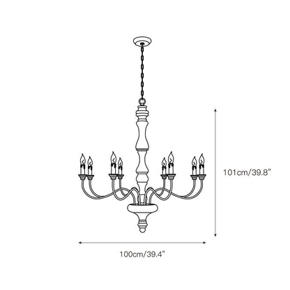 Ophelia 8-Light Candle Chandelier