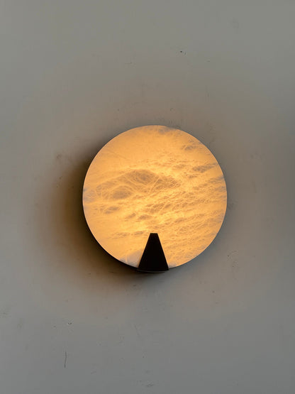 Ophelia Alabaster Round Sconce