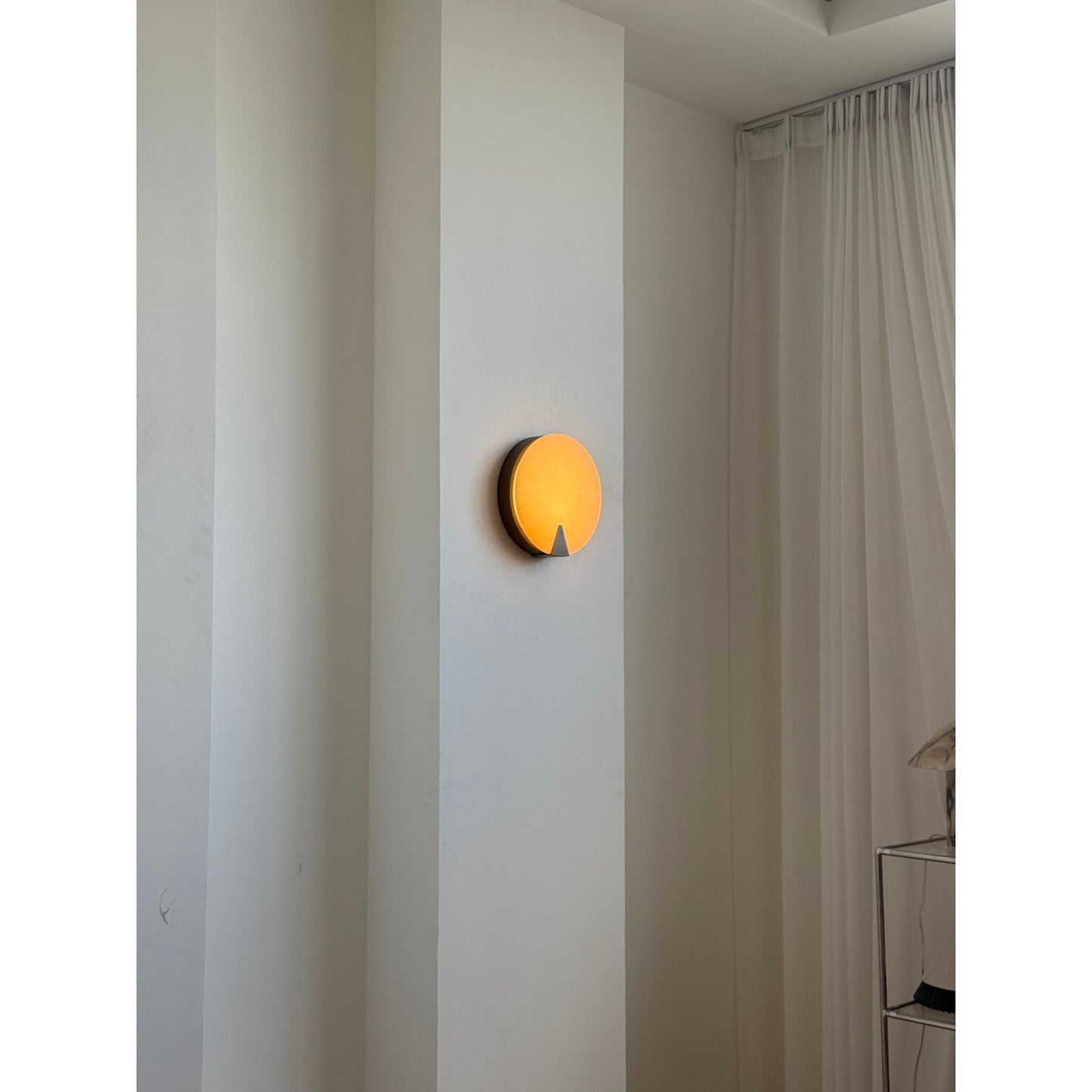 Ophelia Alabaster Round Sconce