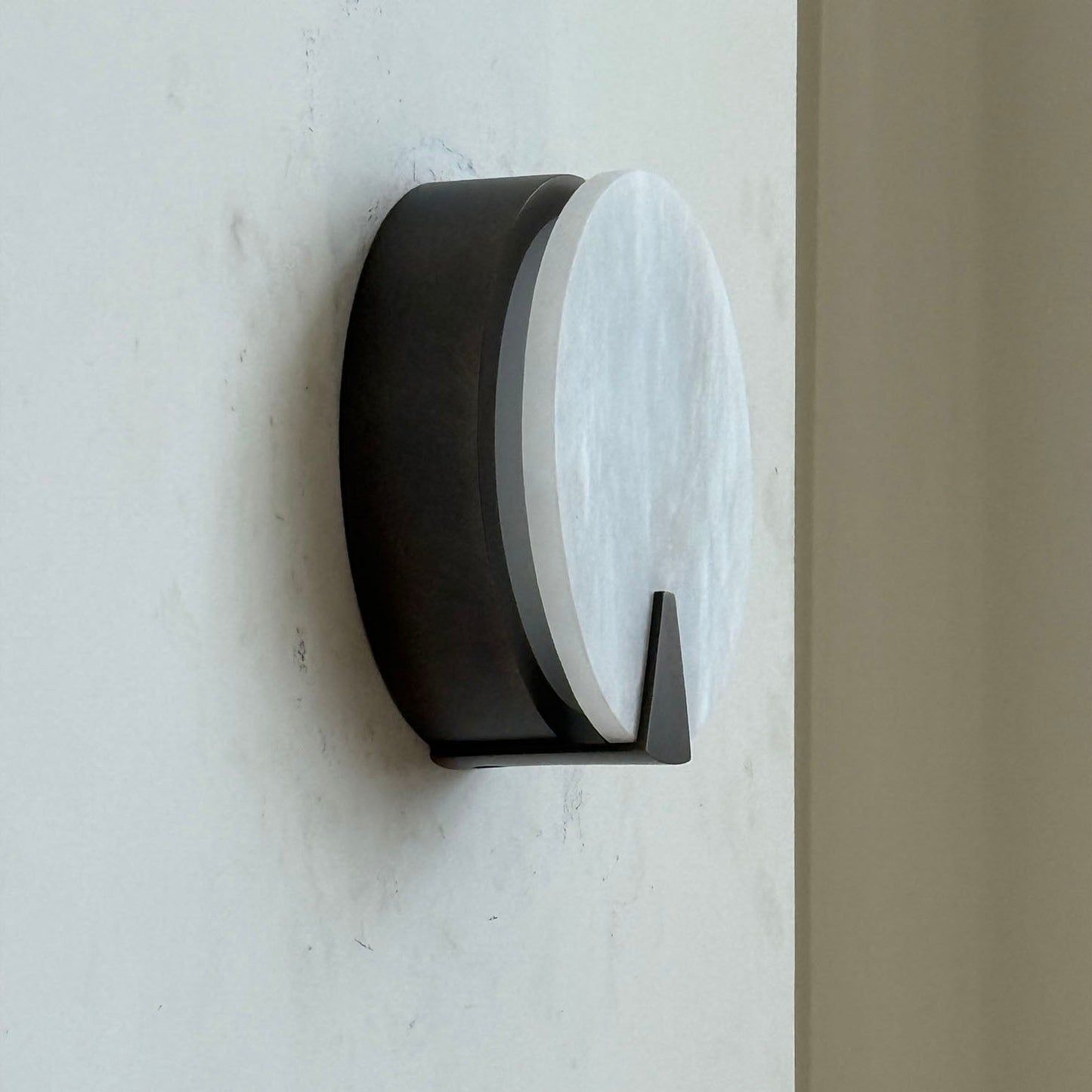 Ophelia Alabaster Round Sconce