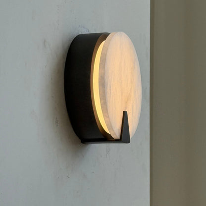 Ophelia Alabaster Round Sconce