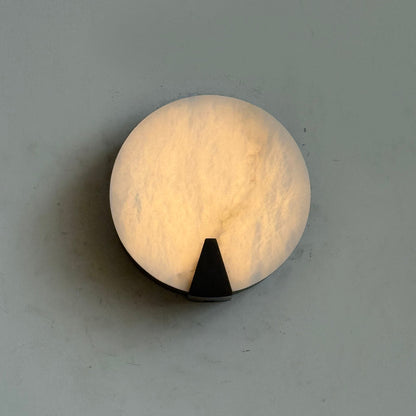 Ophelia Alabaster Round Sconce